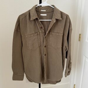 Mother Olive Shirt Jacket Size XS